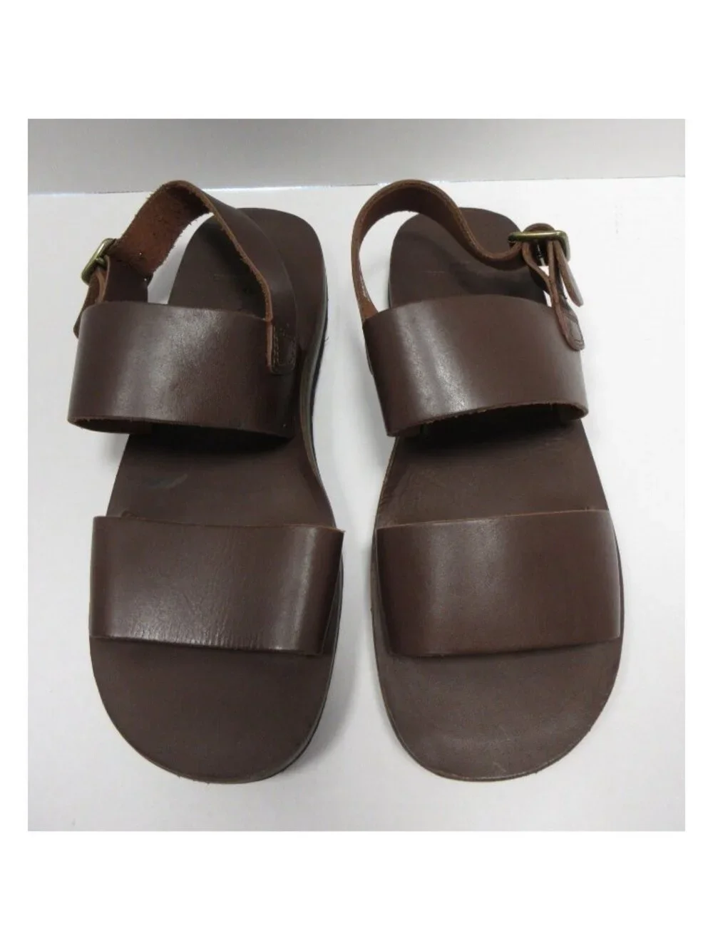 VTG Polo Ralph Lauren Sandals 11 Leather Slingback Buckle Summer Beach